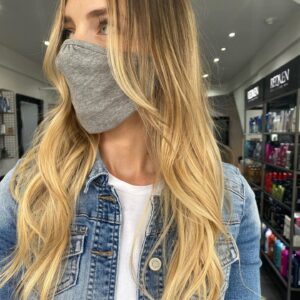Biscotti Blonde Hair Colour Face Frame Highlights Cardiff Hairdressers
