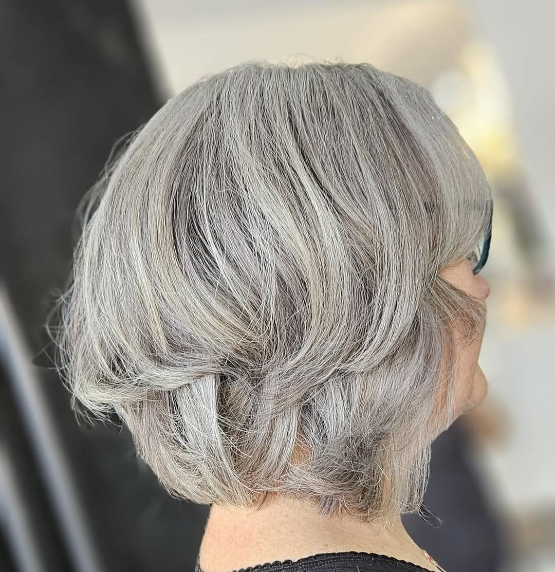 Grey graduated bob hairstyle Cardiff Hair Salons Michelle Marshall Grey graduated bob hairstyle Cardiff Hair Salons Michelle Marshall